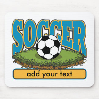 Custom Soccer Add Text Mouse Pad