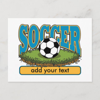 Custom Soccer Add Text Postcard