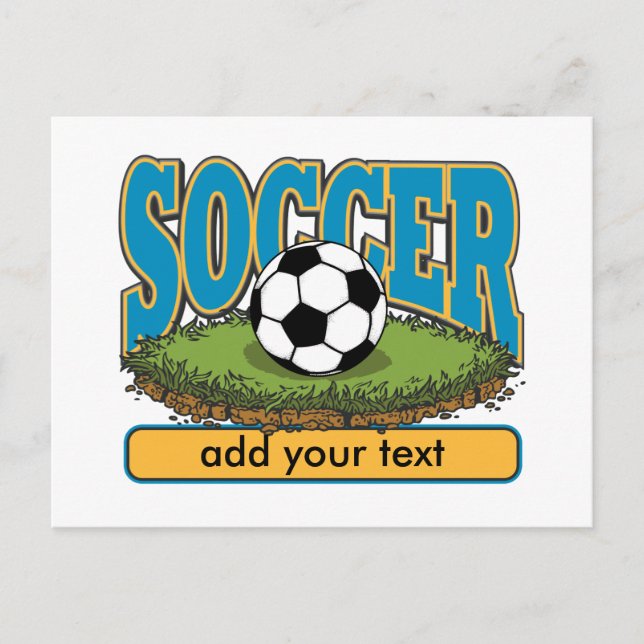 Custom Soccer Add Text Postcard (Front)