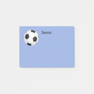 custom soccer ball post it note to personalise