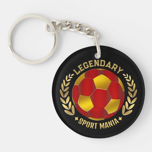 Custom Soccer Logo Key Ring (Front)