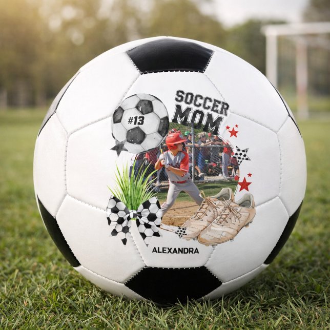 Custom Soccer Mum Photo Collage Ball (Creator Uploaded)