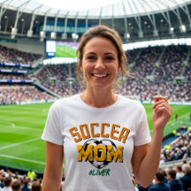 Custom Soccer Mum Yellow Оrange Heart Game Day Fan
