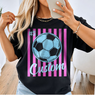 Custom Soccer Number Tee, Personalised Soccer T-Shirt