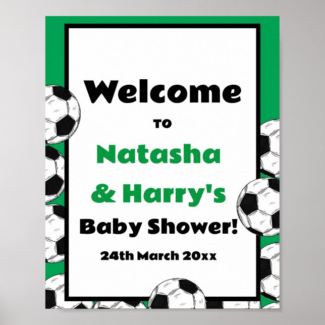 Custom Soccer Party Sign (Front)
