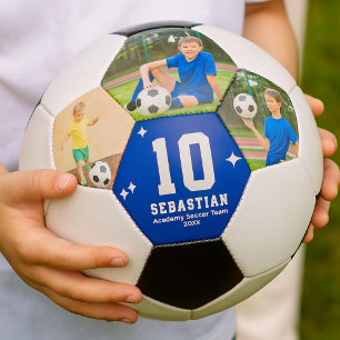 Custom Soccer Team Player Photos and Text Ball