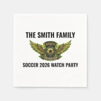 Custom Soccer Watch Party Paper Napkins - Football