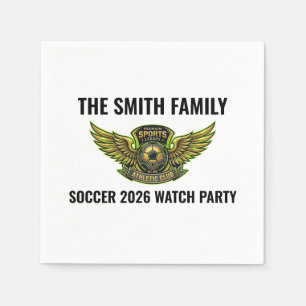 Custom Soccer Watch Party Paper Napkins - Football