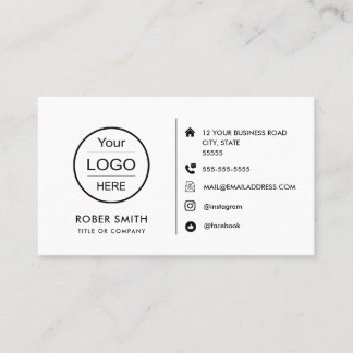 Custom Social Media Business Card with Icons
