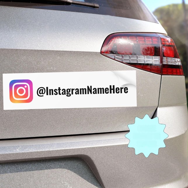 Custom Social Media Personalised IG Business Logo Bumper Sticker (Creator Uploaded)