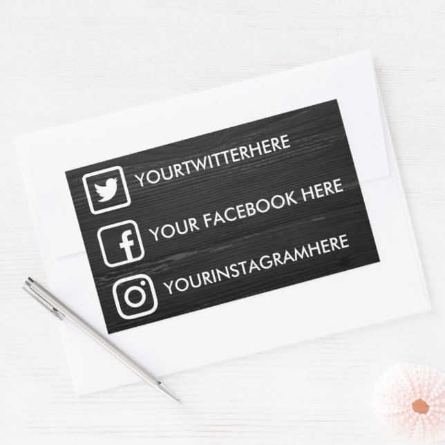 Custom Social Media Stickers (Envelope)
