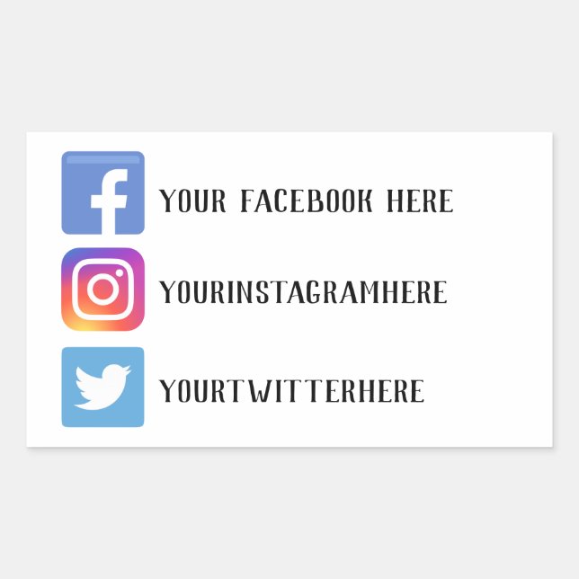Custom Social Media Stickers (Front)