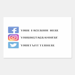 Custom Social Media Stickers