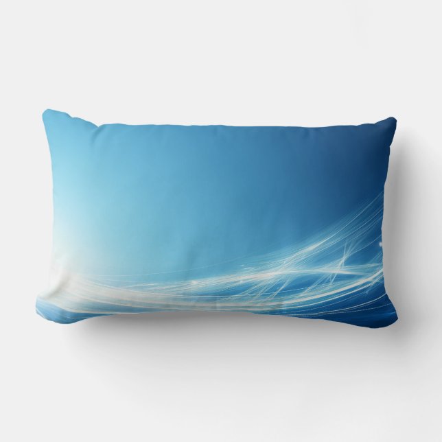 Custom Sofa Pillow – Abstract Blue (Front)