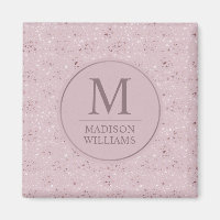 Custom Soft Blush Pink Light Gold Glitter Pattern
