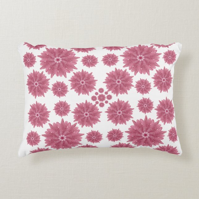 Custom Soft Dusty Pink Chrysanthemum Pattern Decorative Cushion (Front)