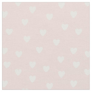 Custom Soft Pink Heart  Fabric