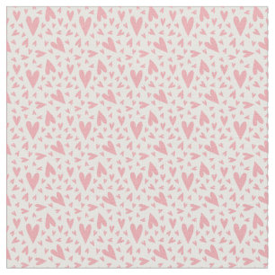 Custom Soft Pink Heart  Fabric