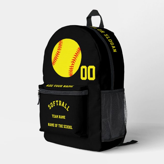 Custom Softball Backpack - Design Your Own (Back Corner Right)