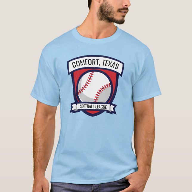 Custom Softball Baseball Logo T-Shirt (Front)