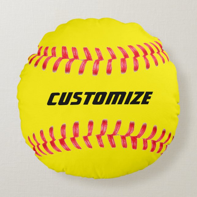 Custom Softball Pillow (Front)