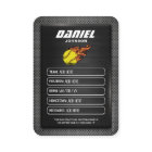 Custom Softball Trading Card, Black Graphite Sport