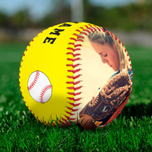 Custom Softball with Team Name Number Photo
