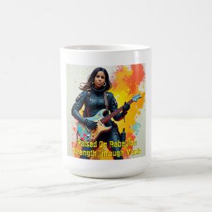 Custom Soldier Girl Guitarist Art Inspirational Coffee Mug
