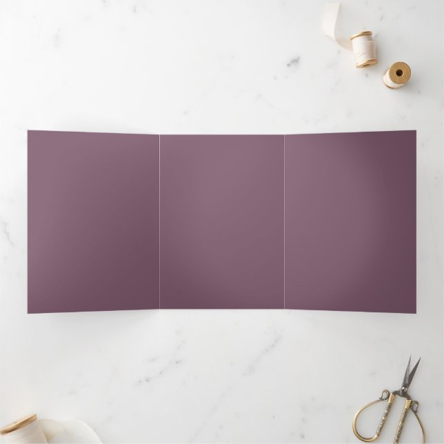 Custom solid colour Tri-Fold invitation (Inside)