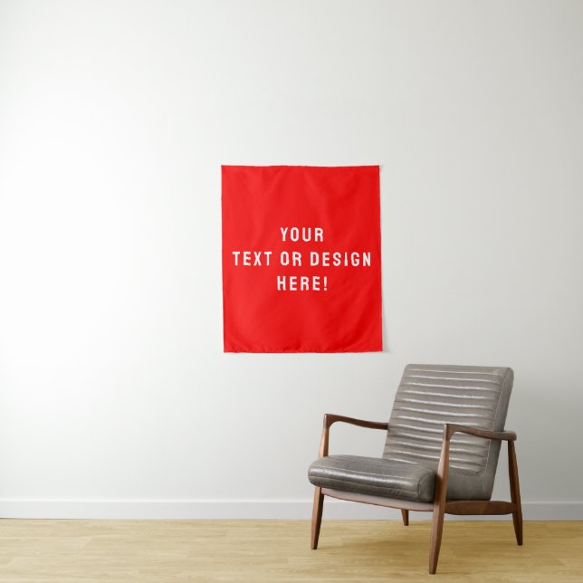 Custom Solid Red Tapestry – Personalised for You (In Situ)