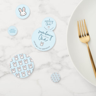 Custom Some Bunny is turning One 1st Birthday  Confetti