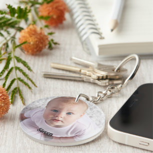 Custom Son Photo keychain , personalised name