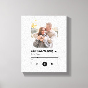 Custom Song Favourite Song One  Canvas Print