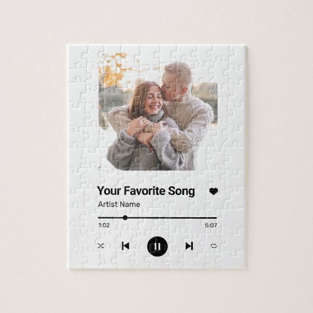 Custom Song Favourite Song One Photo  Coffee Mug Jigsaw Puzzle (Vertical)