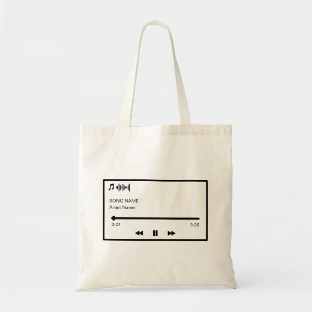 Custom Song  Tote Bag (Front)