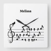 Custom Songbird Treble Clef Art