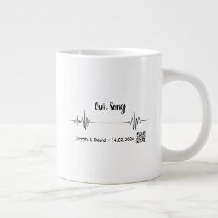 Custom Soundwave Song Code Mug-Personalized Voice Large Coffee Mug