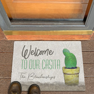 Custom Southwest Paddle Cactus Art WELCOME Doormat
