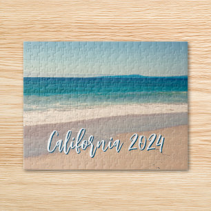 Custom Souvenir Photo Ocean Blue Scenic Beach Jigsaw Puzzle