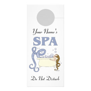 Custom Spa Do Not Disturb Mermaid Rack Card