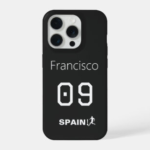 Custom Spain National Soccer Professional Mono iPhone 15 Pro Case