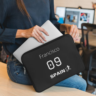 Custom Spain National Soccer Professional Mono Laptop Sleeve