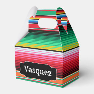 Custom Spanish Serape Mexican Blanket Personalised Favour Box