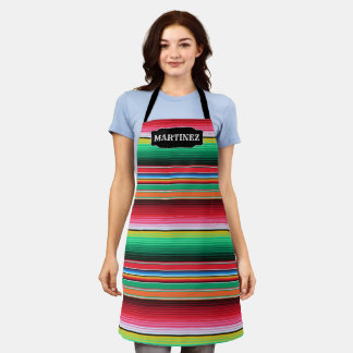 Custom Spanish Serape Mexican Blanket Personalized Apron