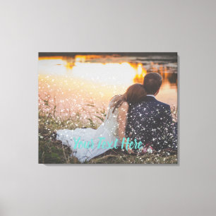 Custom Sparkle Light Effect Wedding Canvas Idea Print