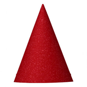 Custom Sparkle Red Party Hat – Editable Template