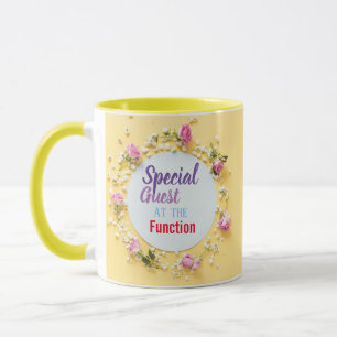 Custom Special Guest at the Function Pastel Yellow Mug