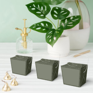 Custom Speckled Moss Green Favour Boxes