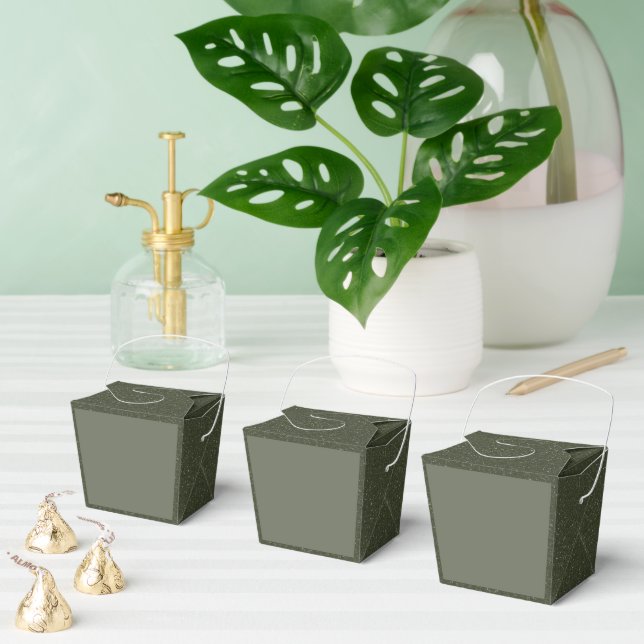 Custom Speckled Moss Green Favour Boxes (Multiple)