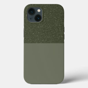 Custom Speckled Moss Green iPhone 13 Case